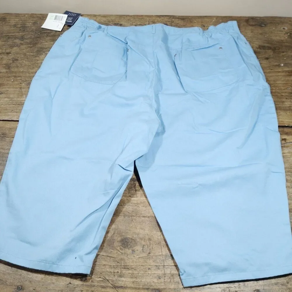 Liz Claiborne Crazy Horse Shorts Sz 24W Pants NWT Light Blue Cotton